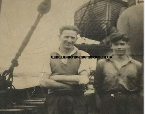 Maurice Archer (right) on the SS Wendover